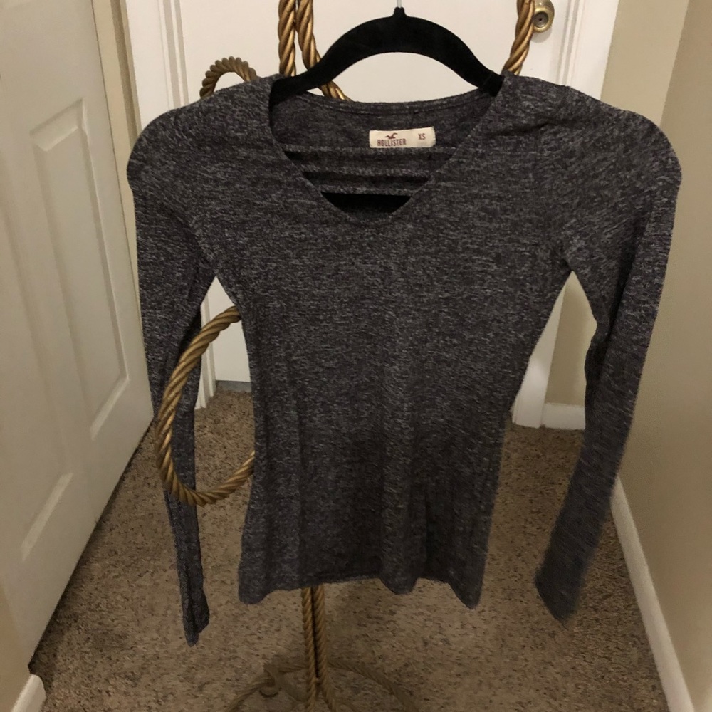 Hollister black and gray marble sweater size XS